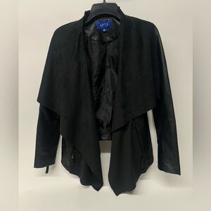 Apt. 9 Women's Small Black Draped Cape Jacket
